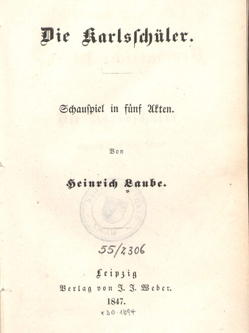 Titelseite Die Karlsschüler