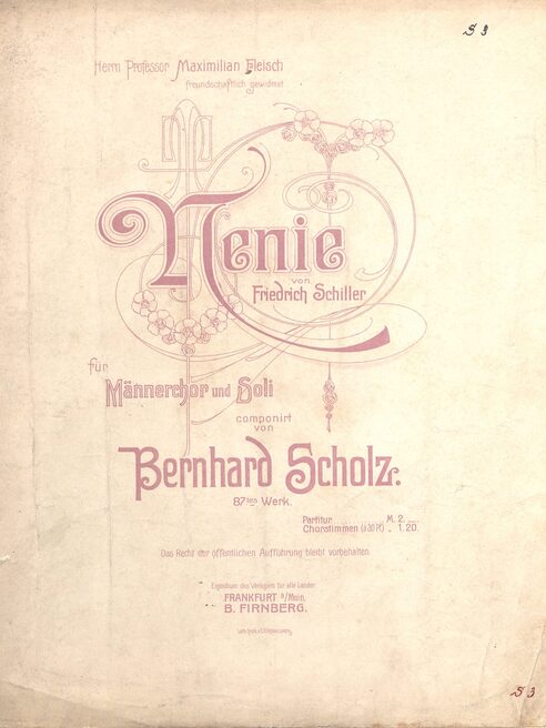 Titelseite Bernhard Scholz: Nenie
