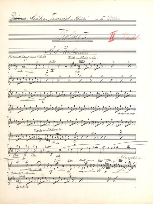 Violinstimme Franz Willms: Musik zu Turandot
