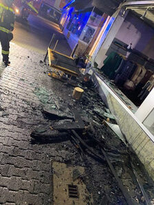 Brandschäden an der Einsatzstelle.