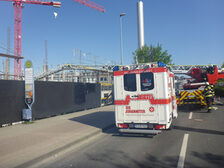 Rettungswagen an der Einsatzstelle.