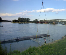 Kran an der Einsatzstelle.