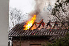 Brennender Dachstuhl.