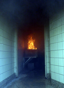 Brennende Fritteuse.