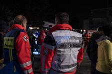 Einsatzkräfte am Einsatzort.