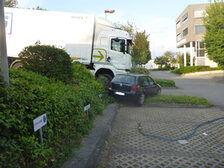 Verunfallter LKW.