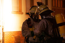 EInsatzkräfte an der Einsatzstelle.