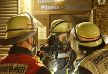 Einsatzkräfte am Einsatzort.