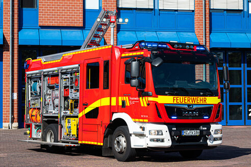 Photo of an HLF 20 of the Mainz fire department