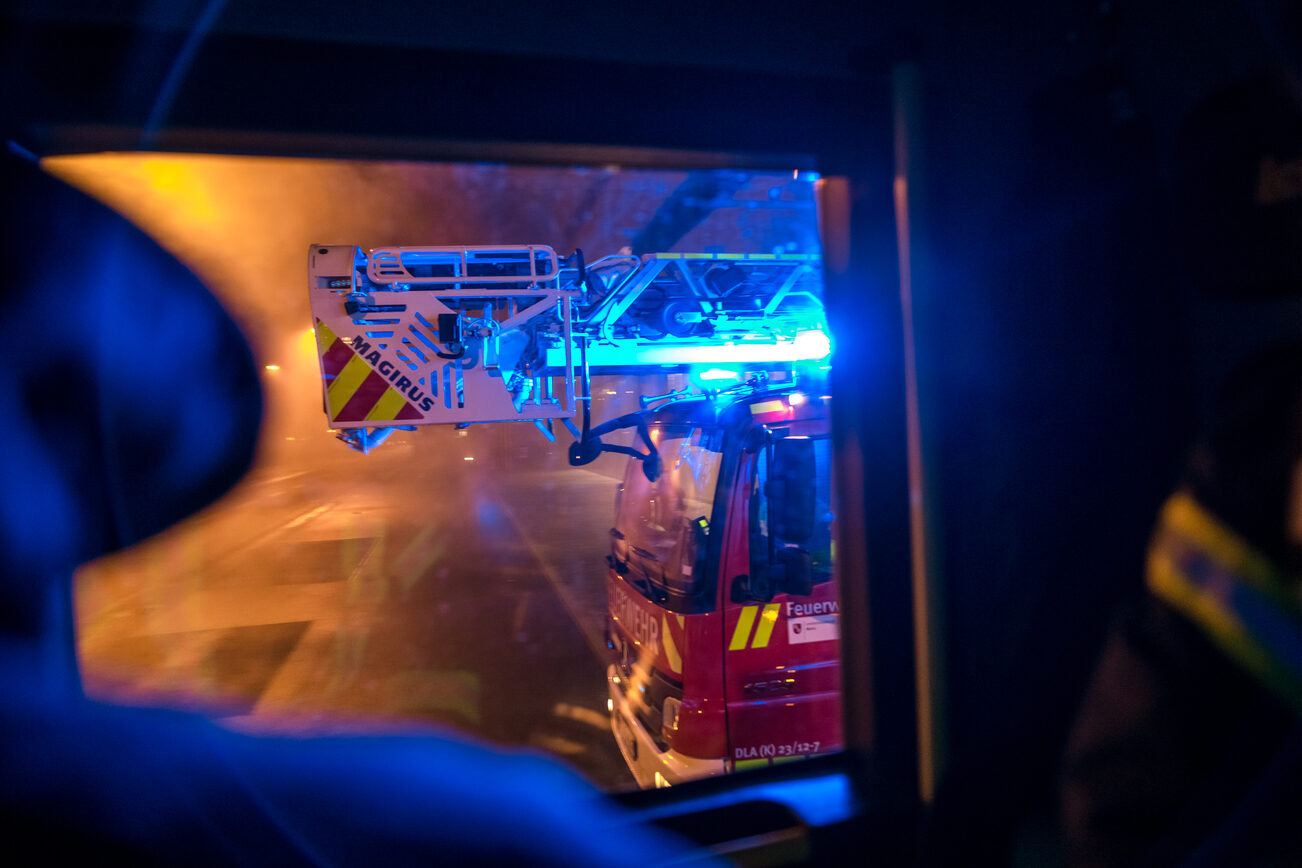 Drehleiter im Einsatz