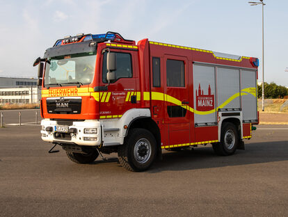 Foto des LF20 KatS der Freiwilligen Feuerwehr Bretzenheim.