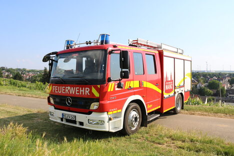 Foto des LF 20/16 der Freiwilligen Feuerwehr Hechtsheim.