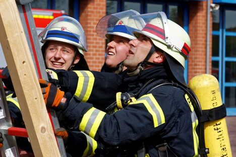 Teilnehmer des Feuerwehrleistungsabzeichens