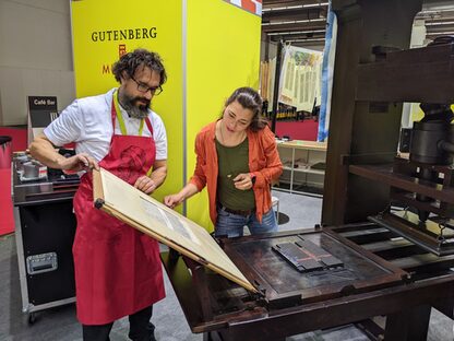 Druckvorführung auf der Frankfurter Buchmesse