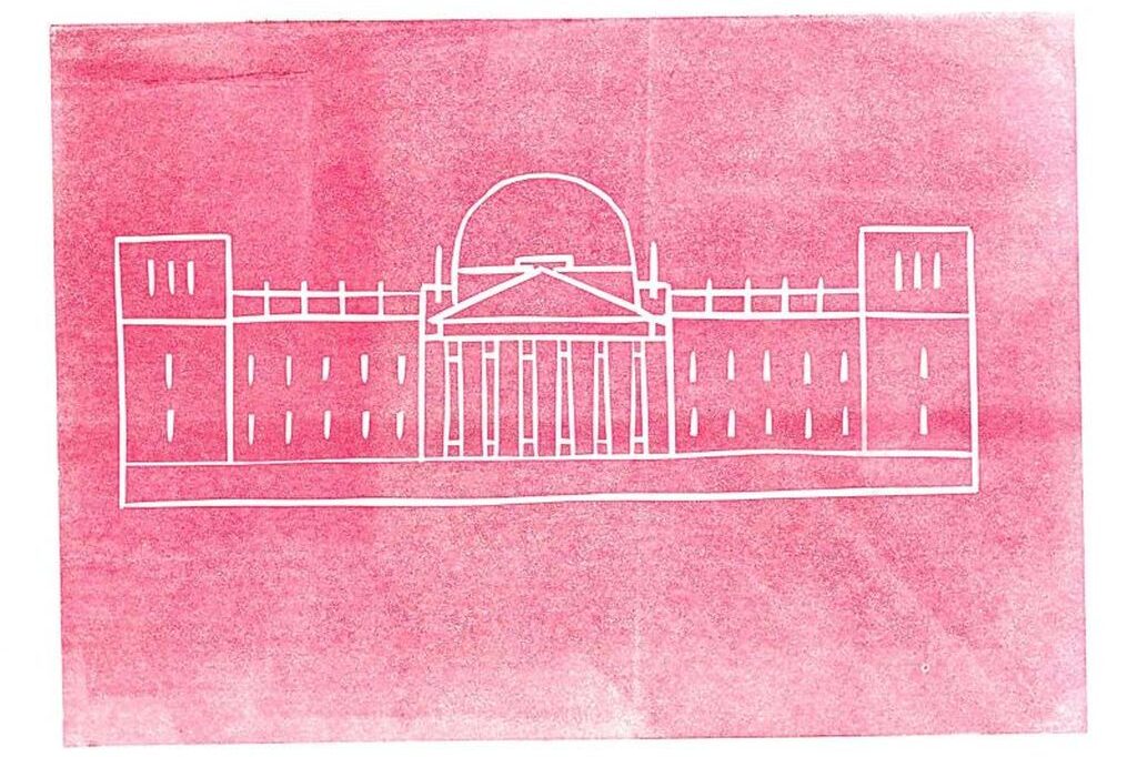 Reichstag-Vorlage im Druckladen