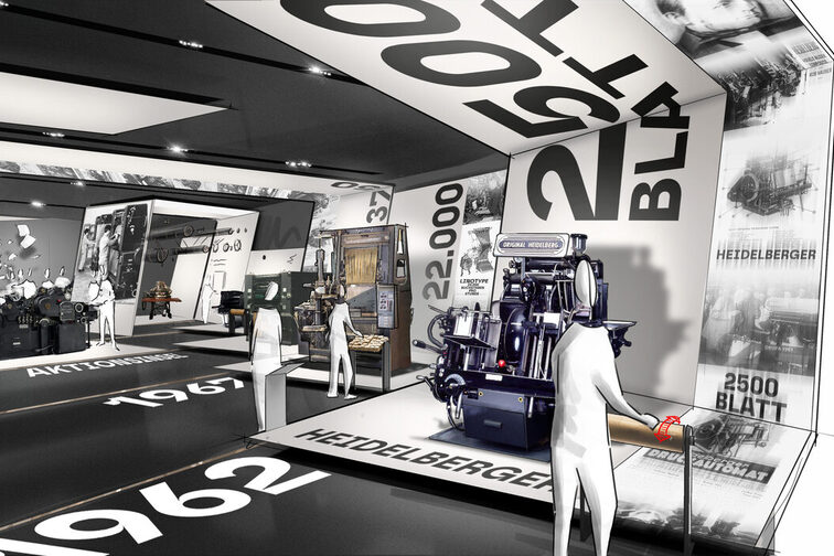 Maschinenpark im neuen Gutenberg-Museum