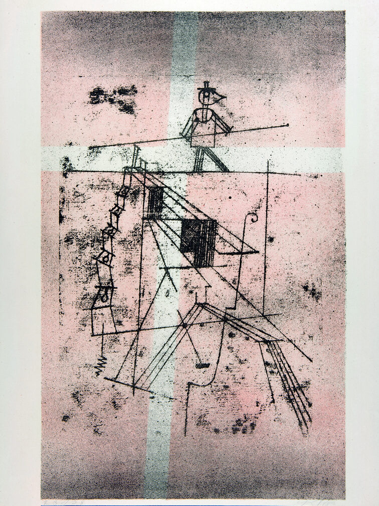Abbildung des „Seiltänzers“ (1923) von Paul Klee.