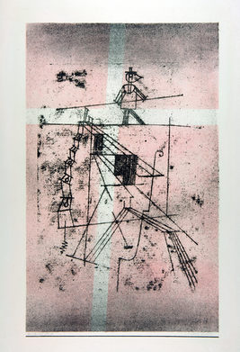 Paul Klees „Der Seiltänzer“ (Lithographie, 1923).