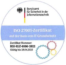 BSI-Zertifikat auf Basis von IT-Grundschutz der KDZ Mainz © Kommunale Datenzentrale Mainz