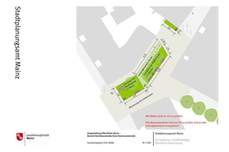 Entwurfsplan Reichklarastraße