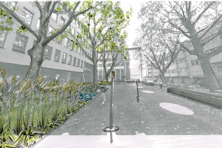 Entwurf zur Umgestaltung Balthasar-Maler-Platz
