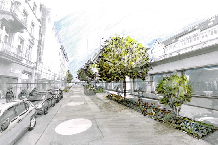 Entwurf zur Umgestaltung Neubrunnenstraße