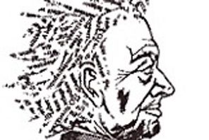 Kariktatur des Stomps-Kopfes © Minipressen-Archiv