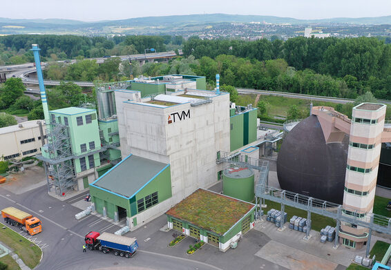 Die Klärschlammverbrennungsanlage auf dem Gelände des Zentralklärwerks Mainz