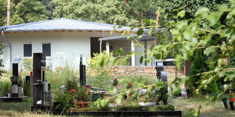 Das islamische Grabfeld auf dem Waldfriedhof in Mombach.