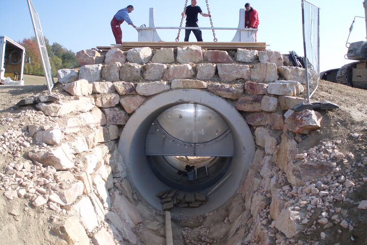 Der Wildgraben in der Bauphase