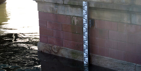 Hochwasser gemessen am Winterhafen