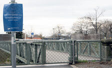 Die gesperrte Winterhafenbrücke