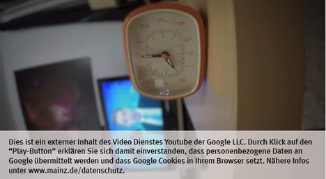 Die Landeshauptstadt Mainz nutzt den Video-Dienst Youtube.  Vor einem Klick auf den Play-Button empfängt Youtube keine Daten und setzt keine Cookies. Nähere Informationen über Youtube finden Sie in den Datenschutzinformationen zu unserem Youtube-Kanal: www.mainz.de/datenschutz