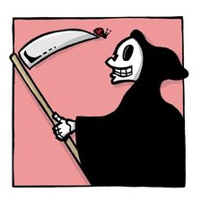 Motiv zu Ausstellung Karikaturen zum Tod - Sensenmann