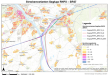 Vorgestellte Streckenvarianten im Ostbetrieb