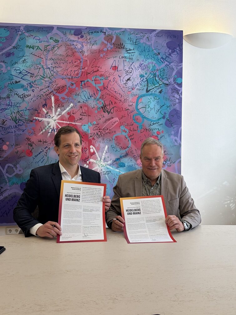 Mayor Nino Haase (Mainz) and Mayor Eckart Würzner (Heidelberg)