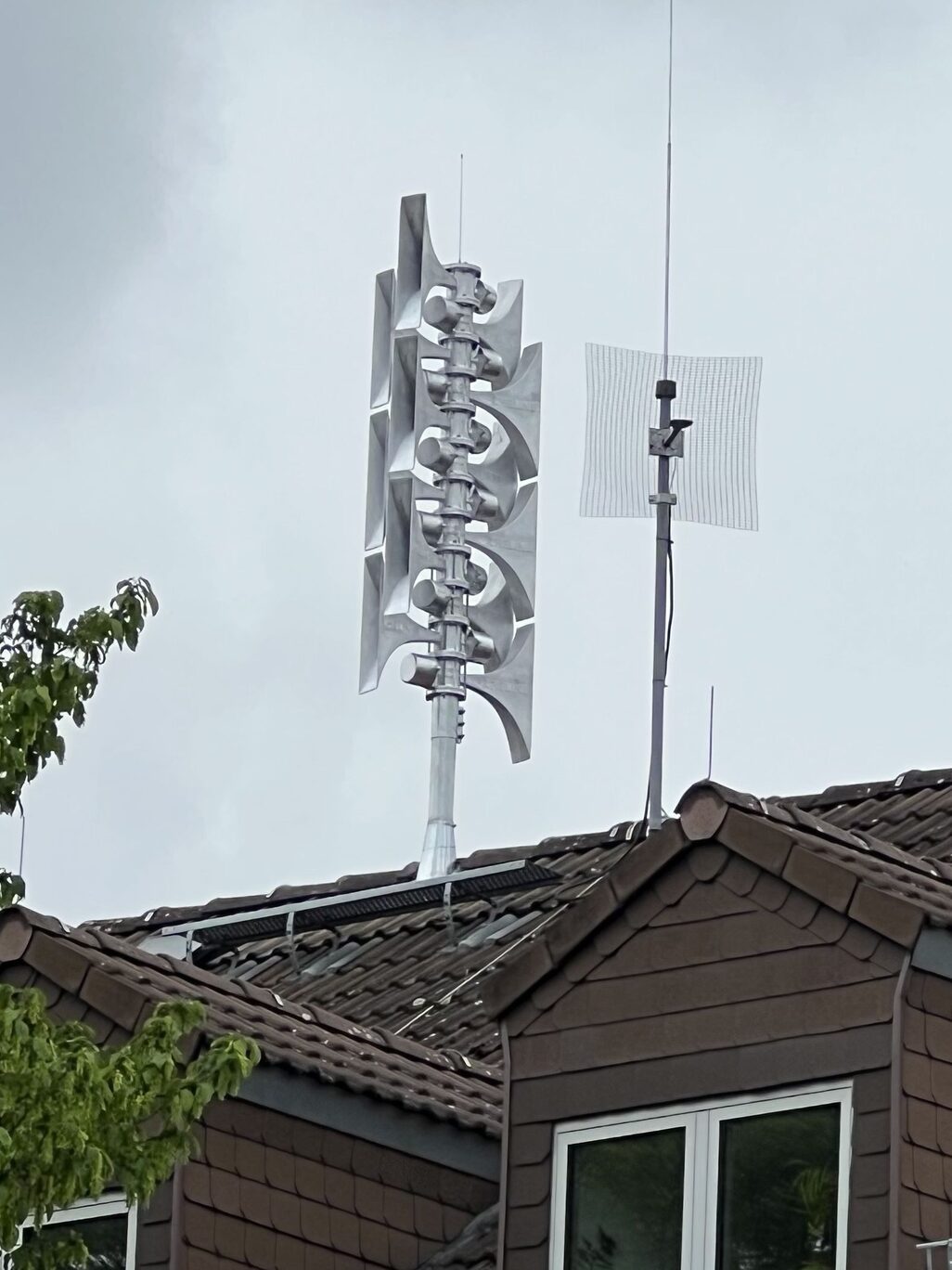 High-power siren on a roof