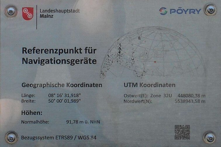 Referenzpunkt auf der Rathausbrücke