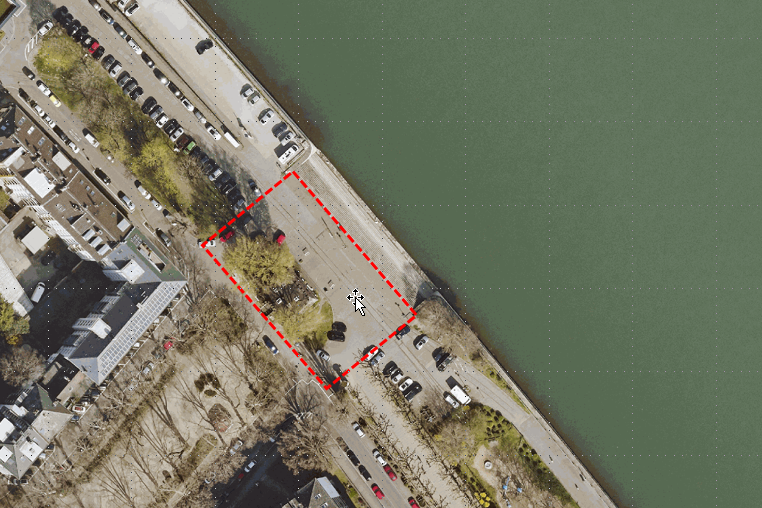 Luftbildausschnitt Caponniere