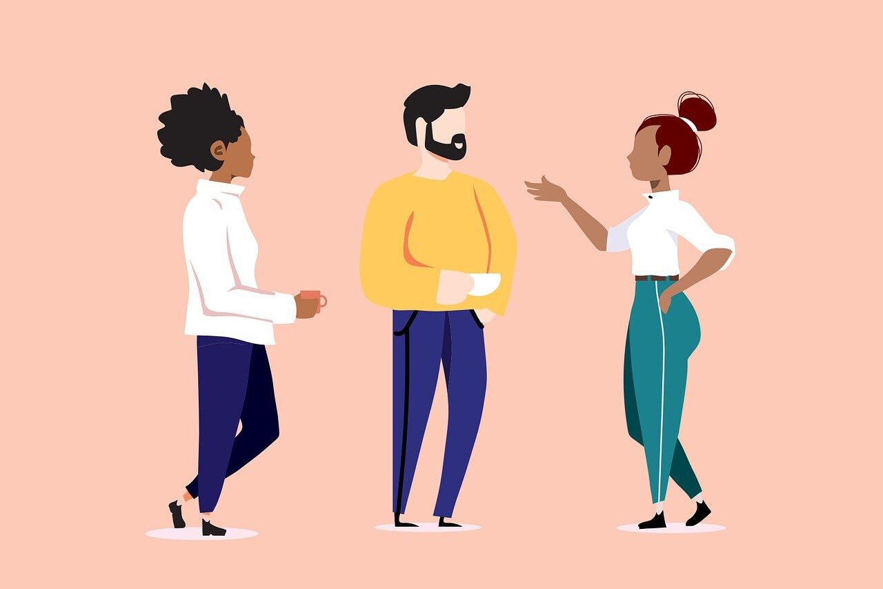 Illustration Menschen reden