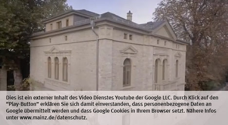Die Landeshauptstadt Mainz nutzt den Video-Dienst Youtube. Vor einem Klick auf den Play-Button empfängt Youtube keine Daten und setzt keine Cookies. Nähere Informationen über Youtube finden Sie in den Datenschutzinformationen zu unserem Youtube-Kanal: www.mainz.de/datenschutz