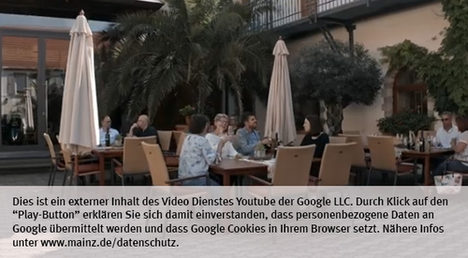 Die Landeshauptstadt Mainz nutzt den Video-Dienst Youtube. Vor einem Klick auf den Play-Button empfängt Youtube keine Daten und setzt keine Cookies. Nähere Informationen über Youtube finden Sie in den Datenschutzinformationen zu unserem Youtube-Kanal: www.mainz.de/datenschutz