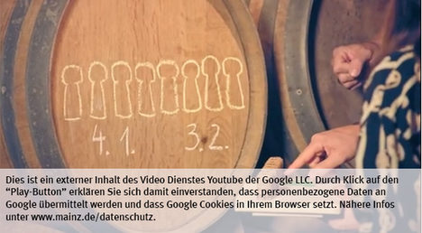 Die Landeshauptstadt Mainz nutzt den Video-Dienst Youtube. Vor einem Klick auf den Play-Button empfängt Youtube keine Daten und setzt keine Cookies. Nähere Informationen über Youtube finden Sie in den Datenschutzinformationen zu unserem Youtube-Kanal: www.mainz.de/datenschutz