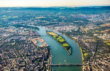 Luftaufnahme des Mainzer Umlands