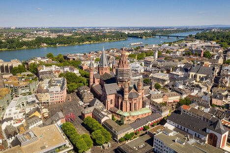 Luftaufnahme Mainz Innenstadt