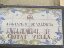 Schild der Stadtverwaltung Valencia